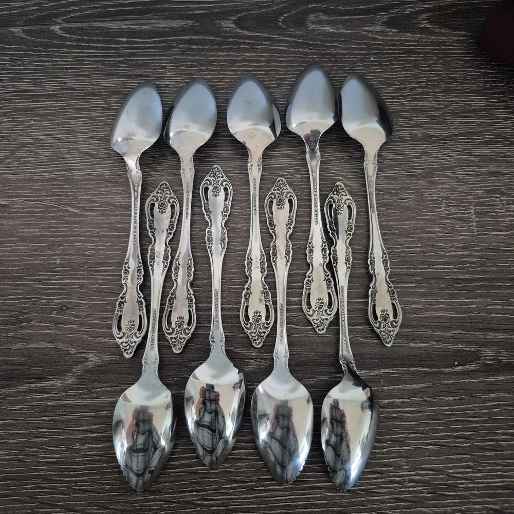 Oneida Brahms Set of 7 Fruit Citrus Spoons Community Stainless Flatware